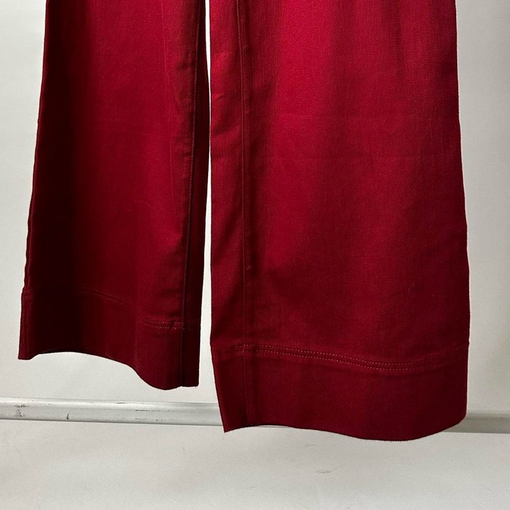 ANTHROPOLOGIE Wide-Leg Red Pants Lightweight High Waist Trousers Size-6 - Picture 9 of 14